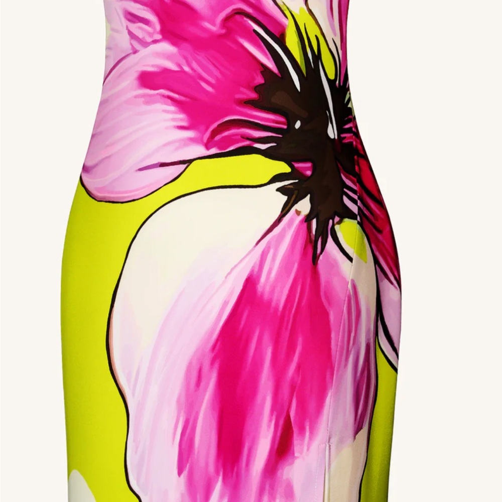 JW PEI Pink and White Halter Gown - Picture 2 of 4